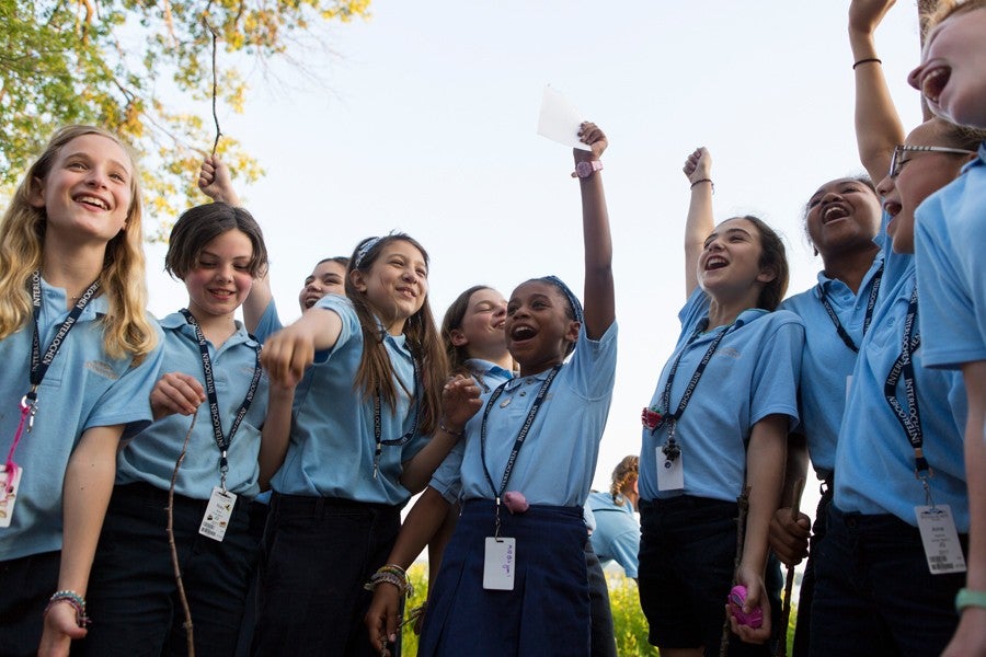 interlochen arts camp junior girls at closing campfire