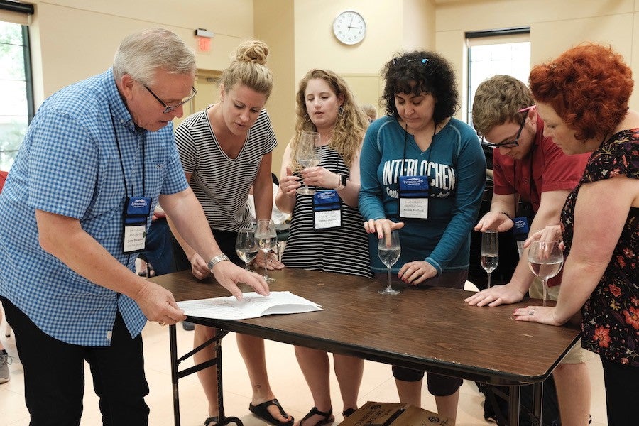 Adult Choir Camp 2019 more singing glasses