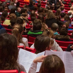Middle school students attend a performance of "Sleeping Beauty"