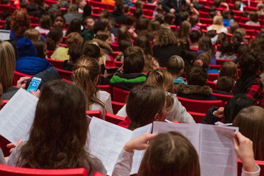 Middle school students attend a performance of "Sleeping Beauty"