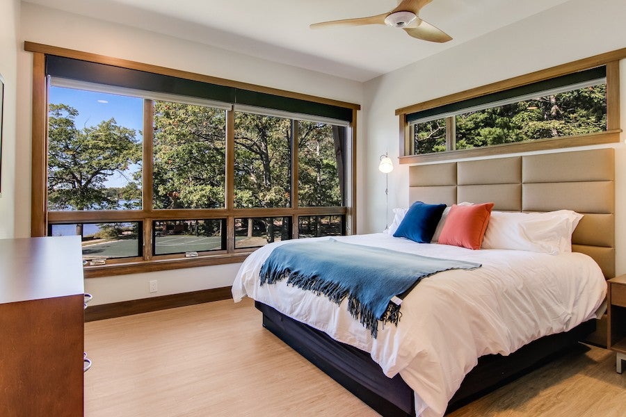 Dow House interior guest artist suite master bedroom