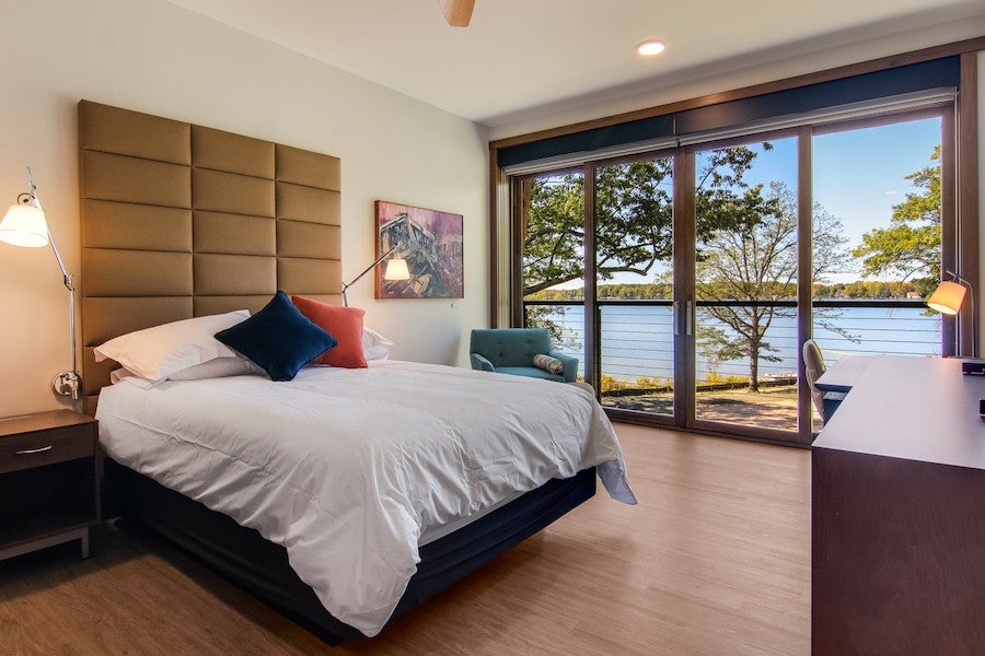 Dow House interior guest artist suite bedroom