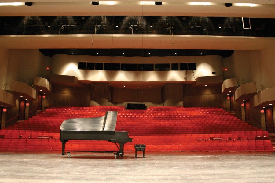 Inside Corson Auditorium on Interlochen Center for the Arts' campus