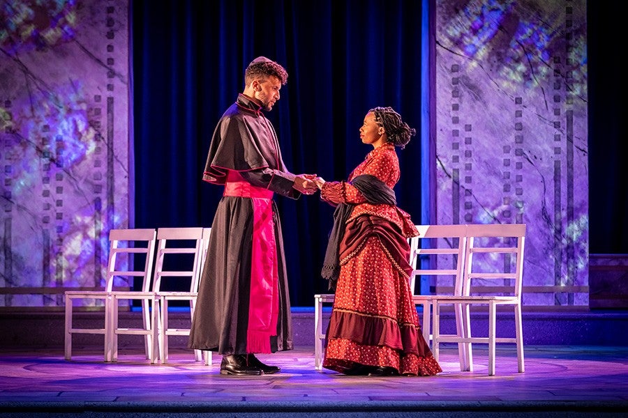 Sydney James Harcourt and Amber Cierra Merrit star in the world premiere of Edmonia