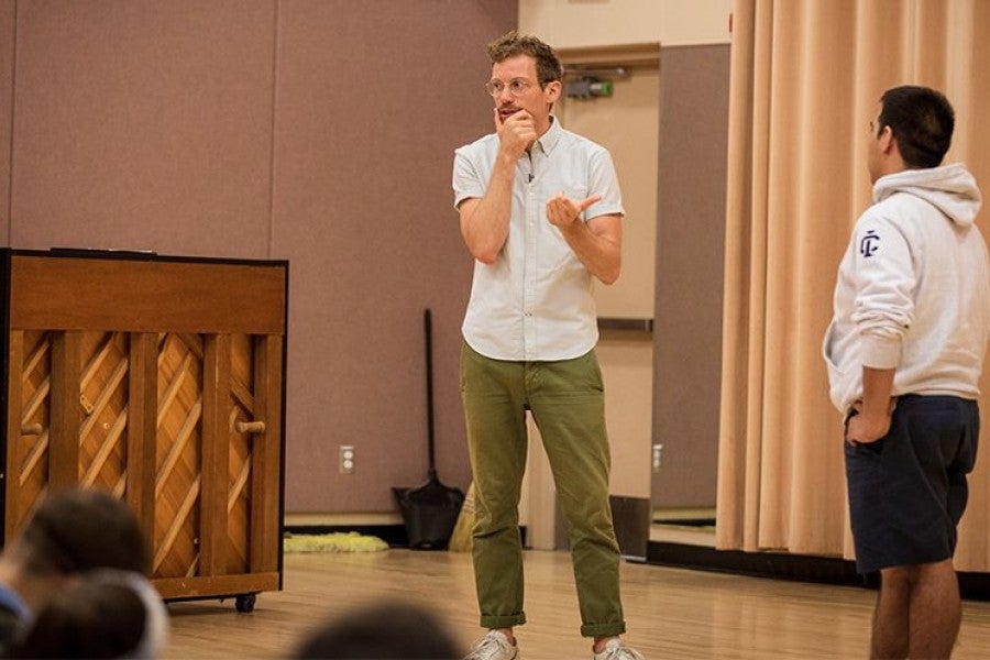 Barrett Foa teaches a master class at Interlochen Arts Camp