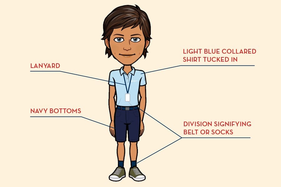 Junior uniform for Interlochen Arts Camp