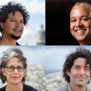 Top row, L-R: Aldo López-Gavilán and Ilmar Gavilán. Bottom row, L-R: Marcia Jarmel and Ken Schneider