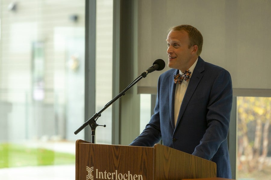 Trey Devey at Dance Center dedication