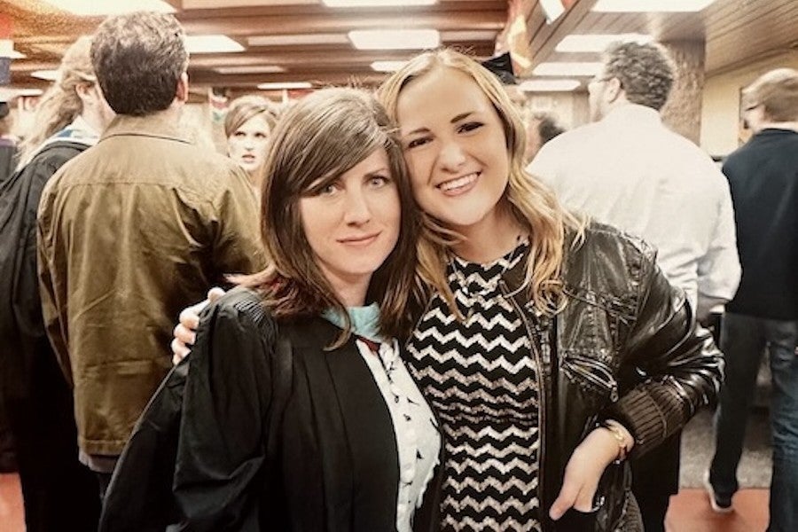 Lauren Jones with Courtney Kaiser-Sandler