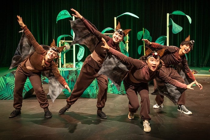 Arts Academy theatre students perform a stage adaptation of the popular children's book Stellaluna.