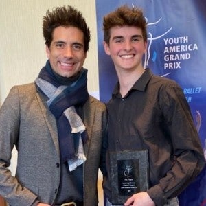 Interlochen Arts Director of Dance Joseph Morrissey with dance student George Loheac