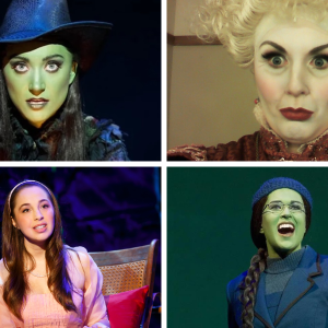 Laurel Harris as Elphaba, Sheila Karls as Madame Morrible, Jaime Rosenstein as Nessarose, and Carla Stickler as Elphaba